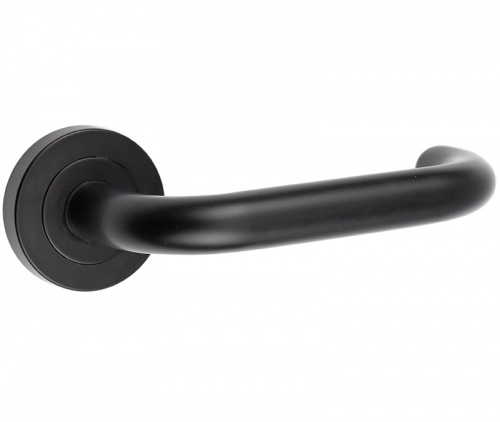 Nero Nero Orbit Door Handle on Rose