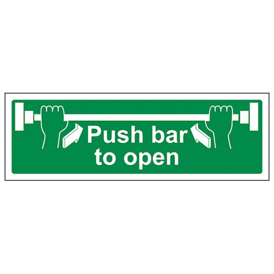 Rigid Push Bar Signs